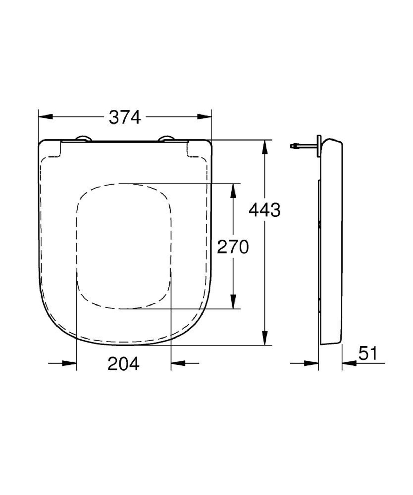 Grohe Euro Ceramic Toilet Seat, Soft Close, White (39330001) - Image 3 of 3