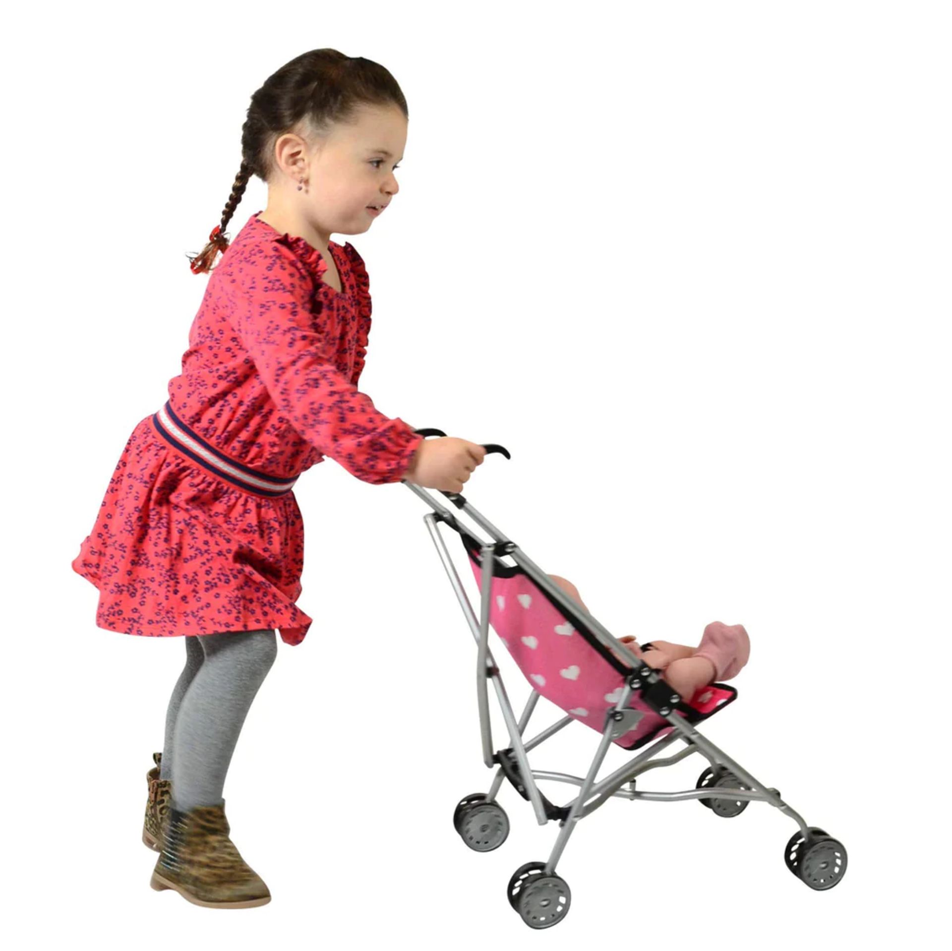 10x New York Doll Collection, My First Doll Stroller, Kids, Pink Hearts - RRP £200 - Image 2 of 5