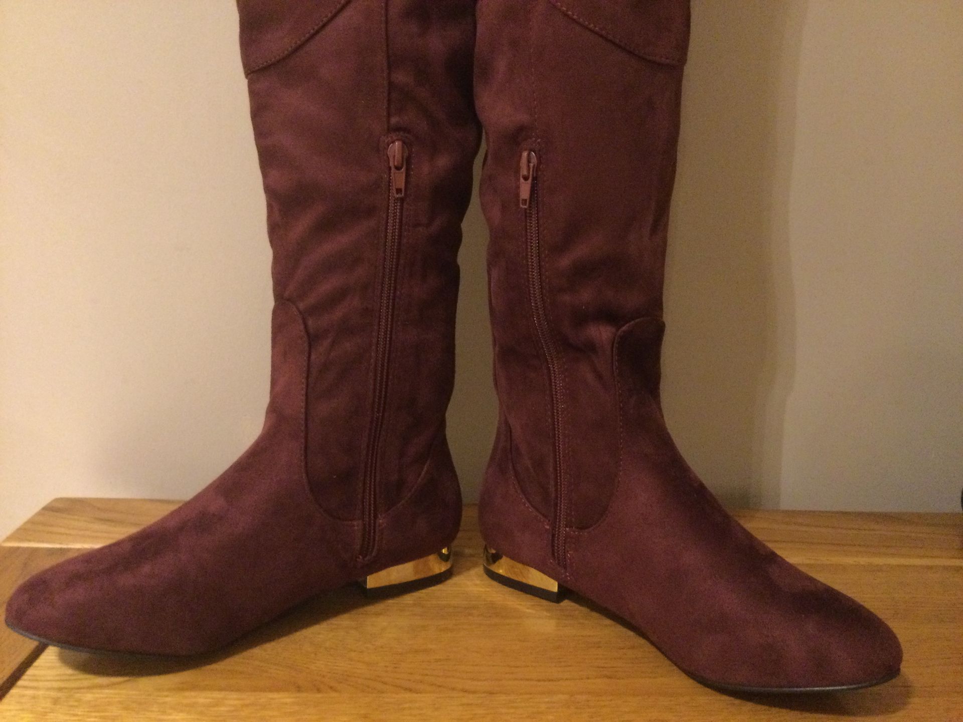 Dolcis “Katie” Long Boots, Low Heel, Size 5, Burgundy - New RRP £55.00 - Bild 4 aus 7