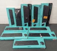 10 x Assorted PC Computer Keyboards Inc Logitech & Mouse RRP £190 Lot#31