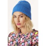 Liquidation Stock- New Tags Ladies Beanie Hat Made In Britain Blue Knit Hat x 15