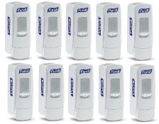10x Soap Gel Hand Dispenser White Bathroom Commercial Manual ADX-7 Lot#601