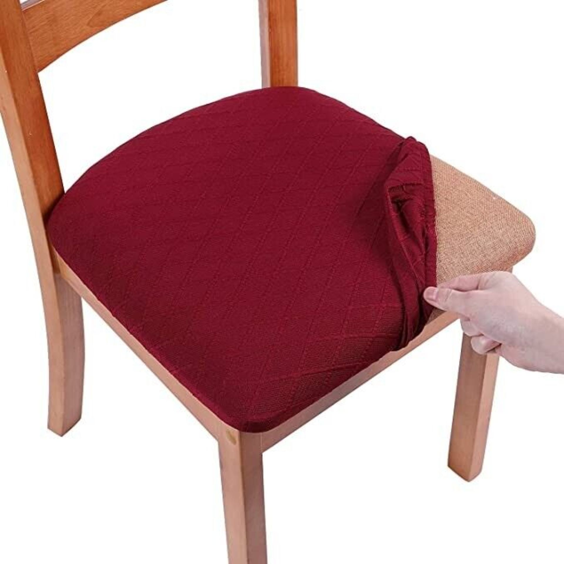 26 Stretch Dining Chair Covers Seat Chair Covers Removable Slip Covers Burgundy