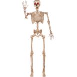 60 Inches Halloween LED Life-Size Skeleton Full Body Human Bones With Red Light Eyes Lot#28