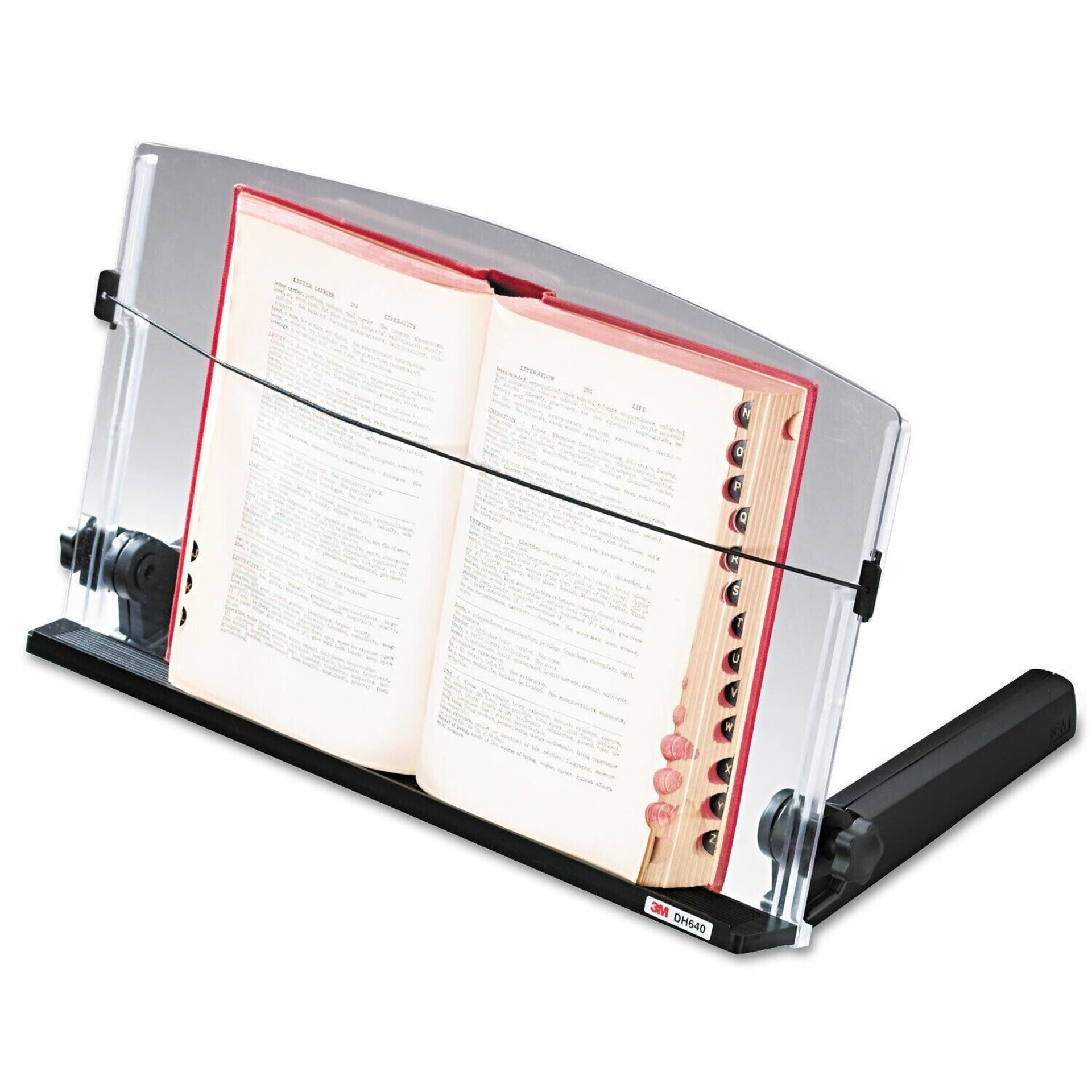 6 x 3m In-Line Freestanding Copyholder Plastic 300 Sheet Capacity Black/Clear DH640 RRP £49.99 E... - Image 2 of 2