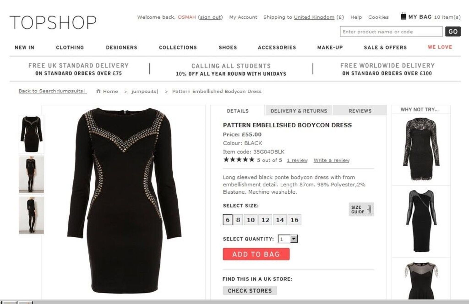Liquidation Stock : Women's Black Embellished Dresses x 50 - Bild 3 aus 3