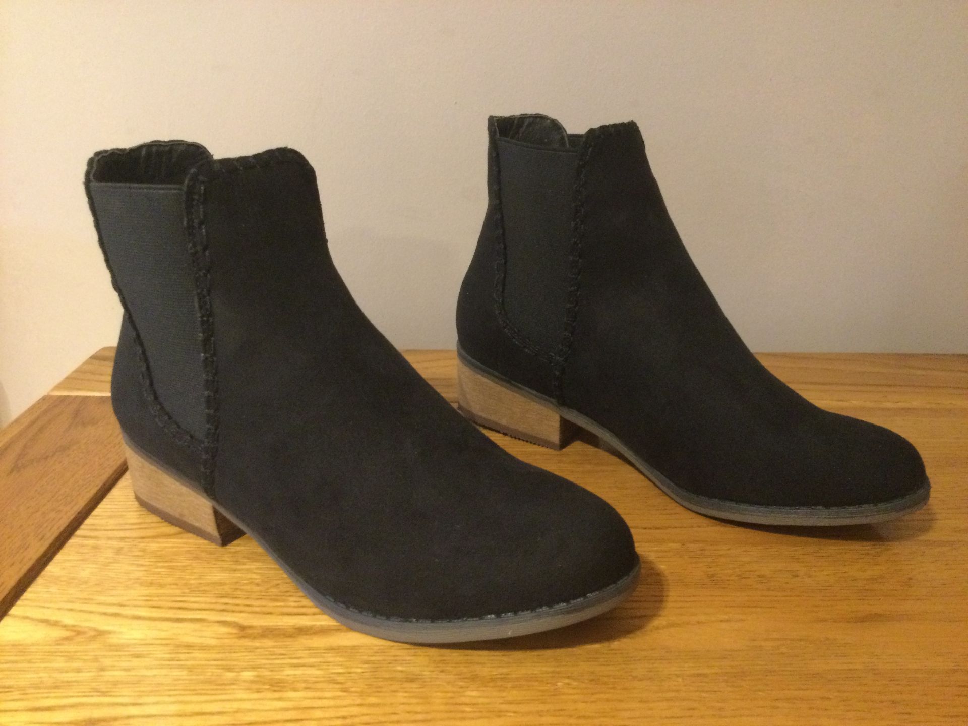 Dolcis “Pasha” Low Heel Ankle Boots, Size 4, Black - New RRP £45.99