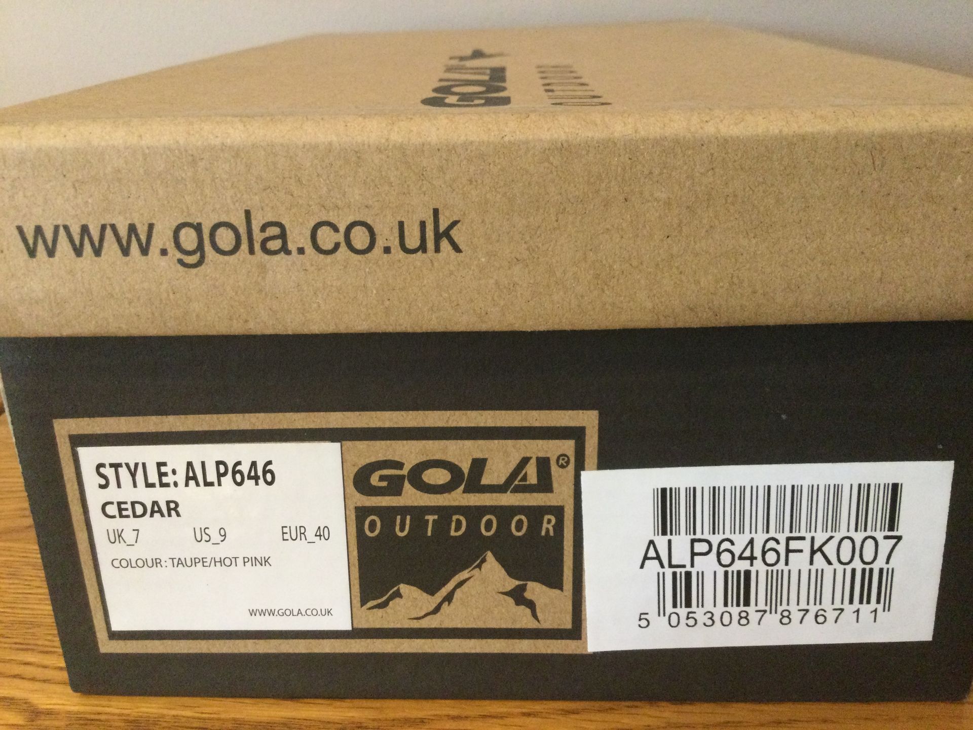 Gola Women's “Cedar” Hiking Sandals, Taupe/Hot Pink, Size 7 - Brand New - Image 4 of 4