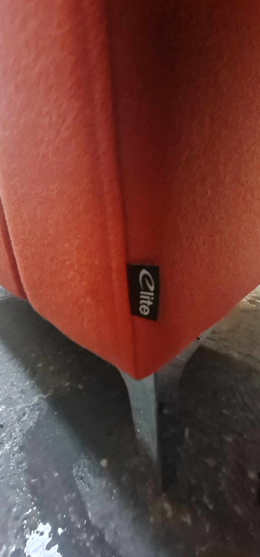 Elite Evo Plus Orange and Grey Fabric Two Seater Left Arm Full High Back Seat - Image 6 of 11