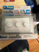 3 X Triple Dimmers White 2 Way