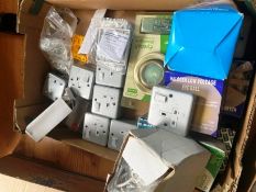 Large Box of Electrical Accessories