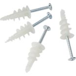 200 x RawlPlug Nylon Self Drilling Wall Fixing Plug With Screw For Plasterboard RRP £28.99