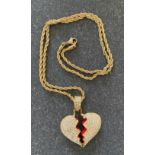 10 x Broken Heart Necklaces