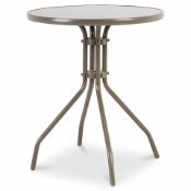 Grey Metal 2 Seater Table & Glass Top RRP £29.99