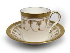 Royal Worcester Imperial Coffee Can & Saucer