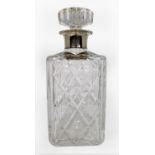 Cut Glass Silver Mounted Decanter