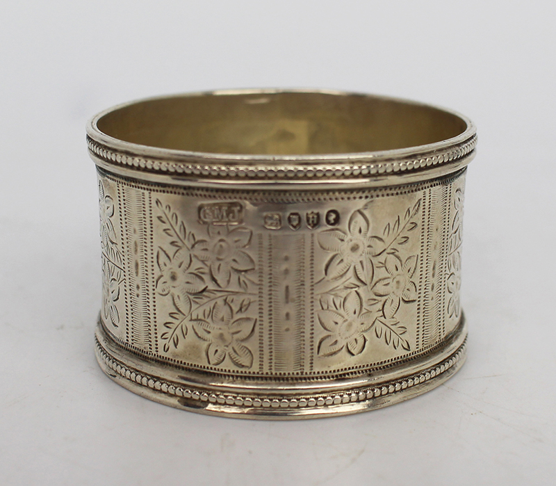 Victorian Silver Napkin Ring London 1883