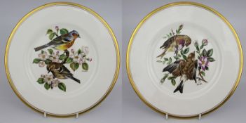 Pair of Boehm Porcelain Bird Plates