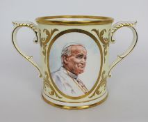Royal Worcester Two Handled Pope John Paul Loving Cup