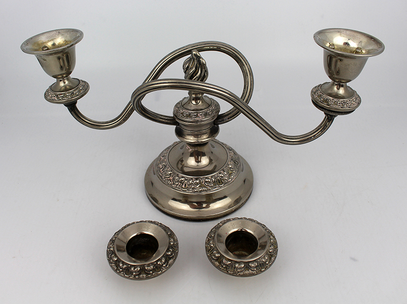 Vintage Silver Plated Candelabra - Image 3 of 4