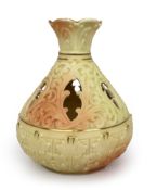 Locke & Co. Worcester Pot Pourri Vase c.1900
