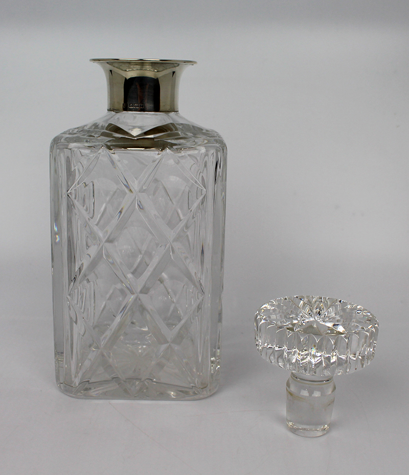 Cut Glass Silver Mounted Decanter - Image 4 of 5