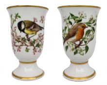 Pair of Franklin De Paris Oiseaux Chanteurs Vases