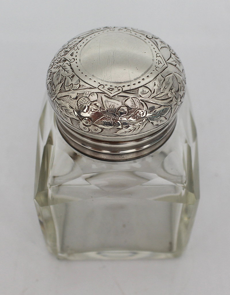 Silver Topped Crystal Bottle London 1898 - Image 2 of 6