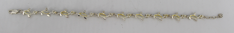 Decorative Silver Gemstone Set Bracelet - Image 3 of 3
