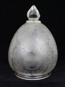 Antique Edwardian Etched Glass Shade