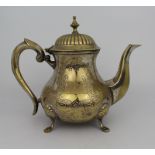 Heavy Silver Plated Footed Tea Pot