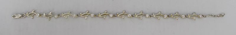 Decorative Silver Gemstone Set Bracelet - Image 2 of 3