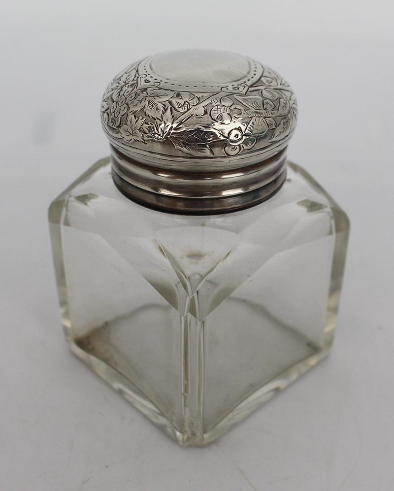Silver Topped Crystal Bottle London 1898 - Image 3 of 6