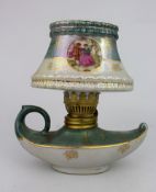 Decorative Small Vintage Porcelain Oil Lamp