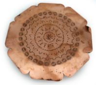 Antique Copper Plate Stamped Mullum