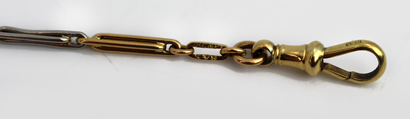 Fine 18ct Gold & Platinum Albert Watch Chain - Image 2 of 3