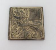 Vintage Silver Plated Art Nouveau Style Compact