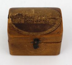 Antique Mauchline Ware Miniature Box Castlemilk Lockerbie