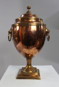 Georgian Adam Style Copper & Brass Samovar