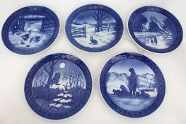 Collection of 5 Royal Copenhagen Christmas Plates