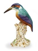 Royal Worcester Kingfisher 2666 Birds on Stumps
