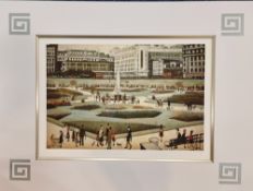 L.S. Lowry Limited Edition """"Piccadilly Gardens""""