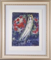 Marc Chagall Rare Ltd Edition """"Bride with Flowers""""