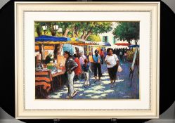 Tony Rome Original Pastel Market Scene