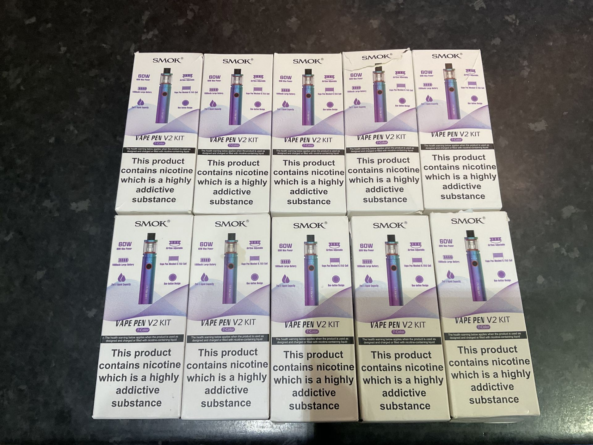 Joblot 10 x Smok Vape Pen V2 Kit Vape Mods Rainbow RRP £200
