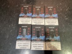 Joblot 6 x Smok IPX 80 Kit Top Vape Mods Black & Red RRP £250