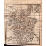 Scotland 200 Years Old King George IV Antique Detailed 1822 Map.