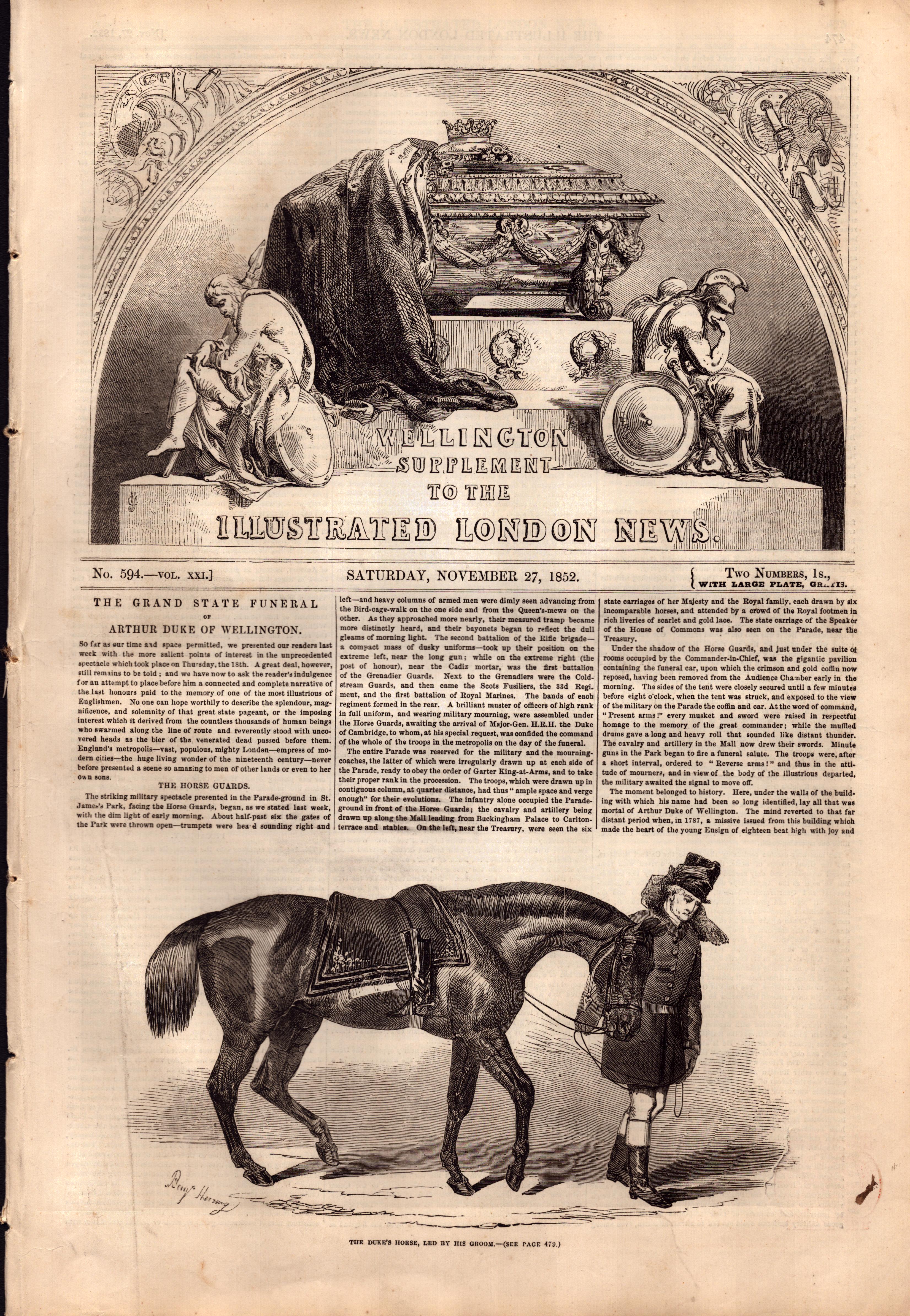 Illustrated London News 1852 Death/Funeral the Duke of Wellington 8 Antique Editions. - Image 8 of 16