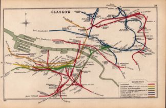 Glasgow Gallowgate Gorbals Parkhead Scotland Antique Railway Diagram-29.