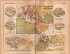 Antique 1867 “Orbis Veteribus Notus” Map of the Known World Map.